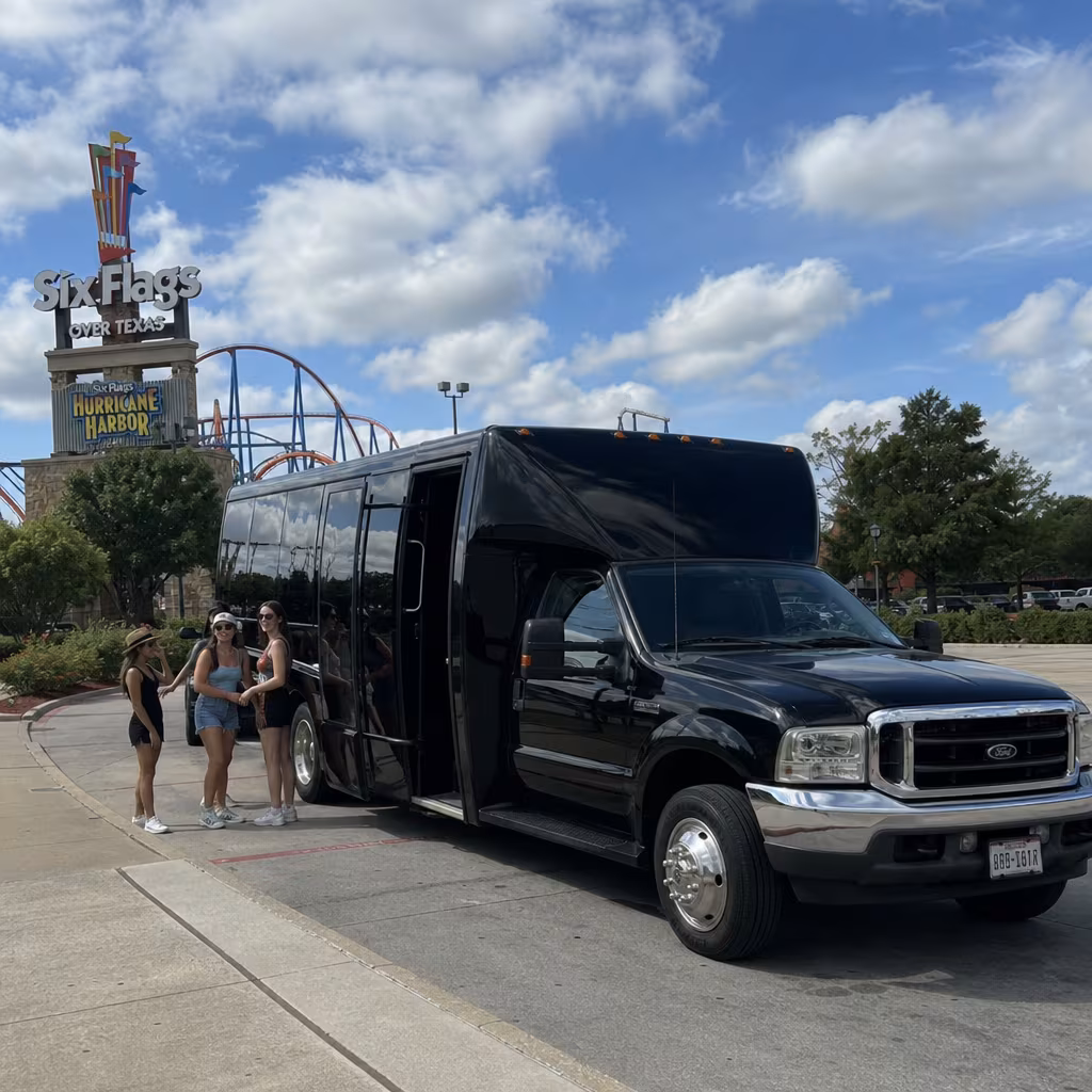 Rent a Bus to Six Flags Over Texas & Hurricane Harbor