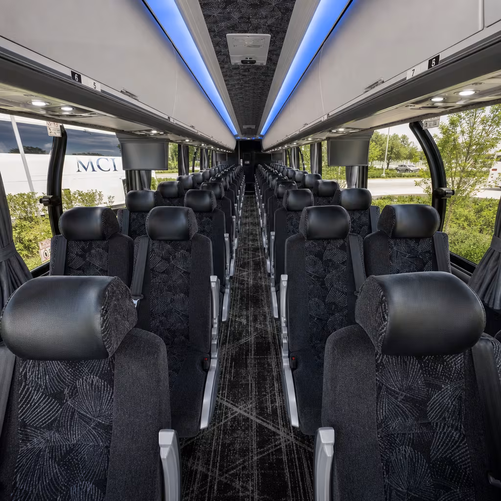 40-56 Passenger Charter Bus Inside