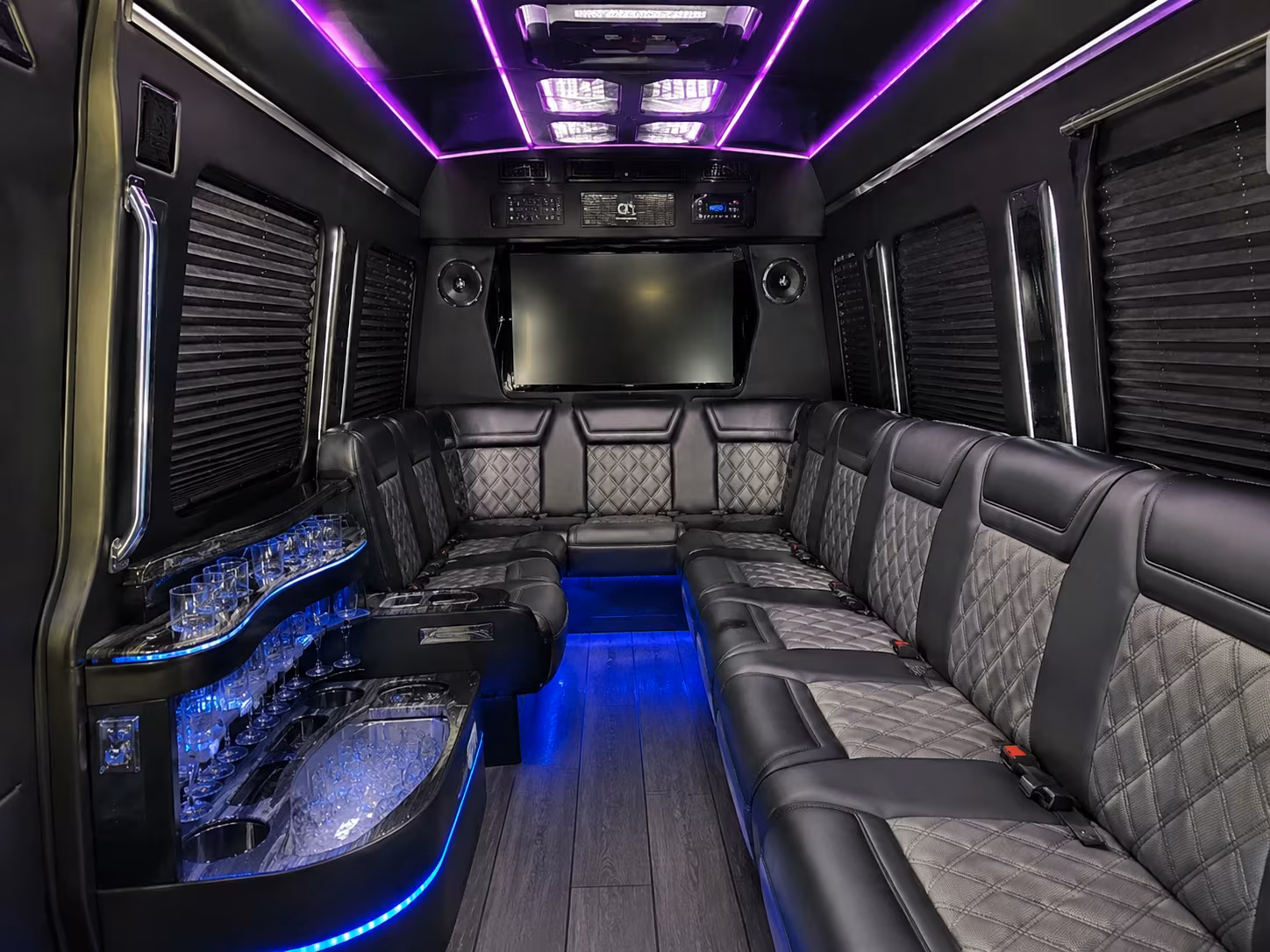 Dallas Corporate Transportation party bus exterior