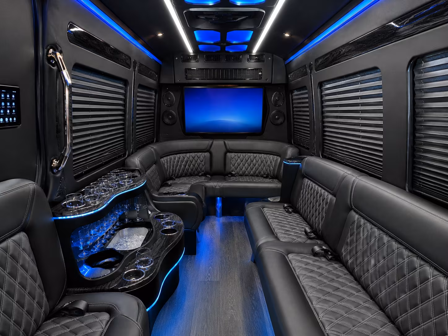 Dallas Corporate Transportation party bus interior
