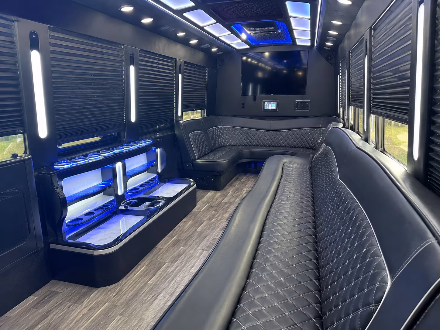 Dallas Private Event Transportation party bus exterior