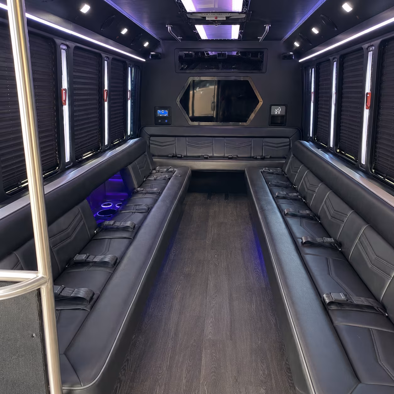 Dallas Prom & Homecoming Transportation party bus exterior