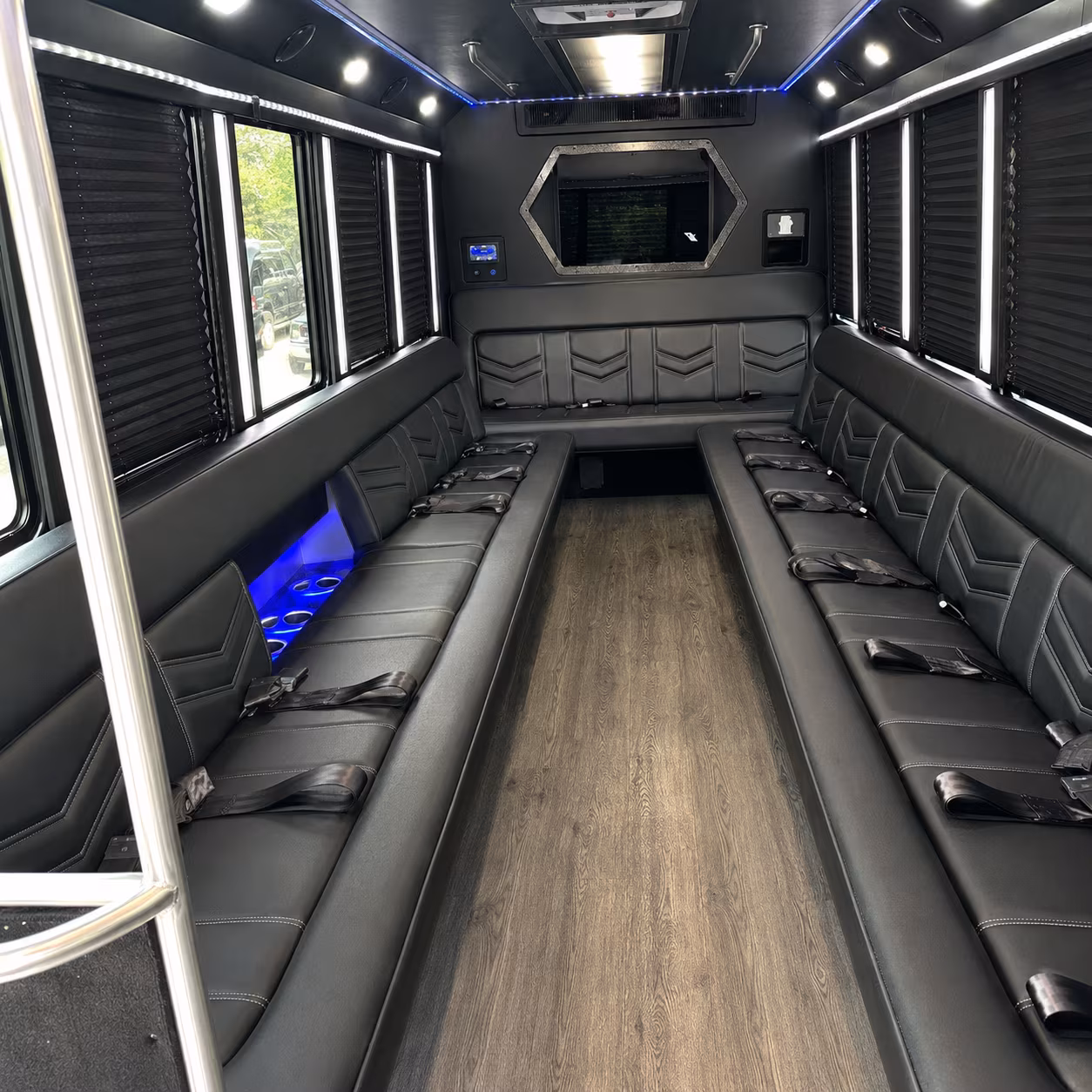 Dallas Prom & Homecoming Transportation party bus exterior