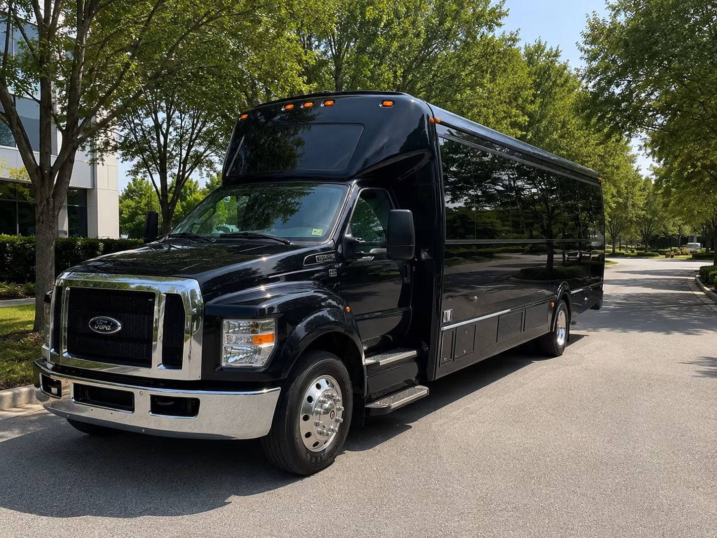 Dallas Prom & Homecoming Transportation party bus exterior