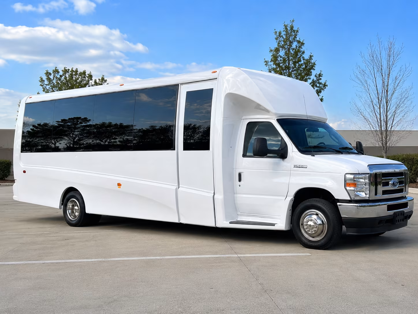 Dallas School Event Transportation party bus exterior