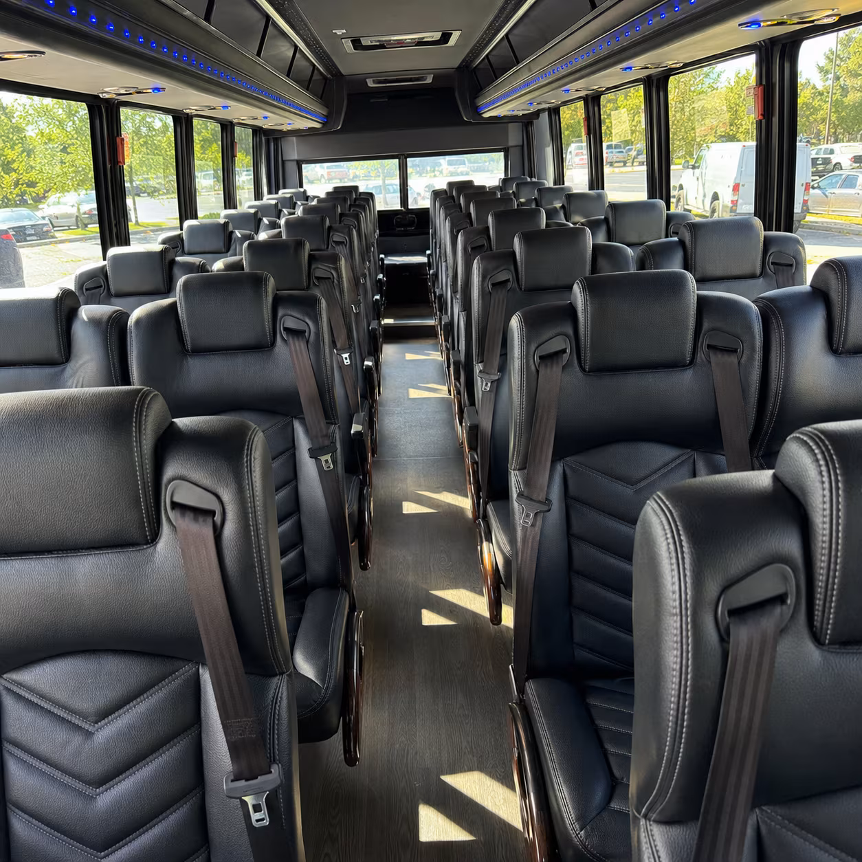 Dallas School Event Transportation party bus exterior