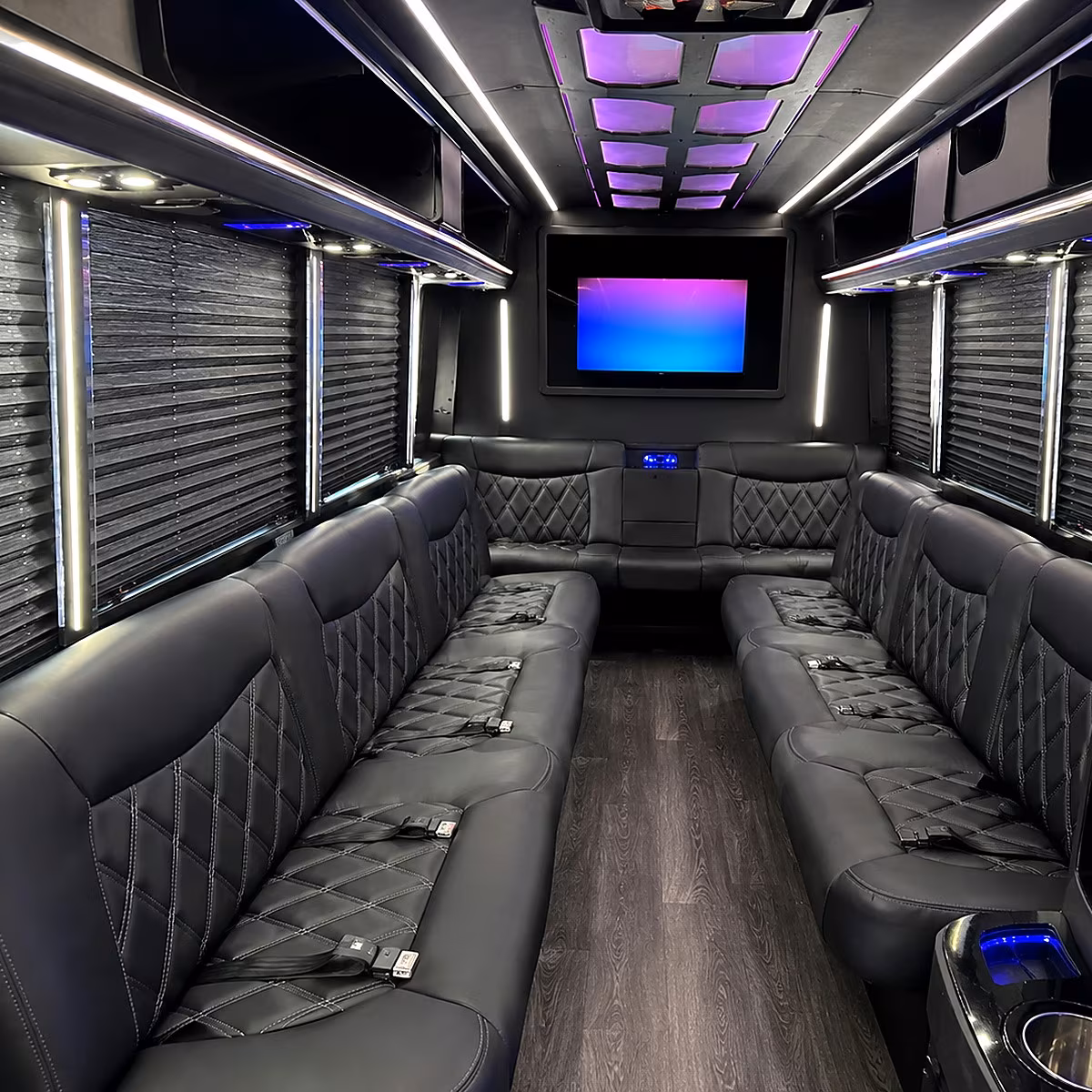 Dallas Winery Tour & Pub Crawl Transportation party bus interior
