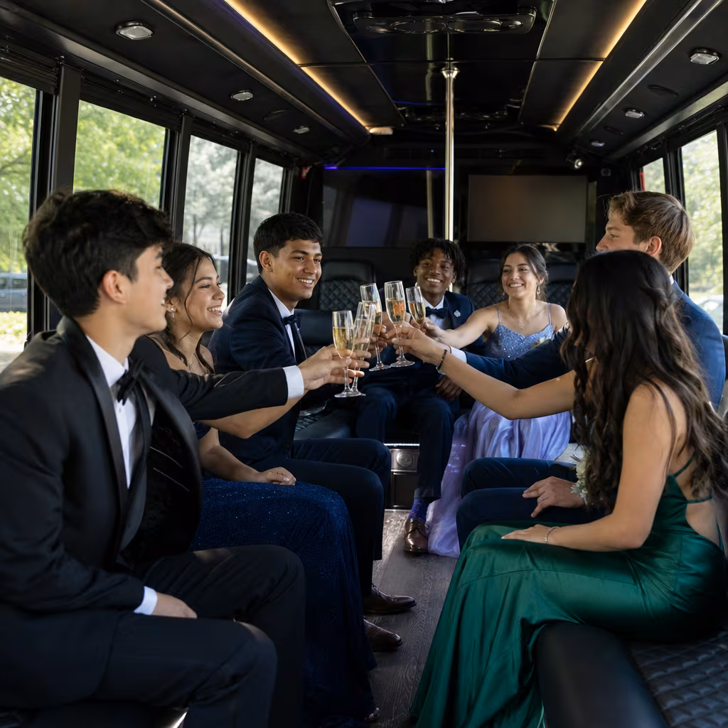 Dallas Prom & Homecoming Transportation fleet vehicle