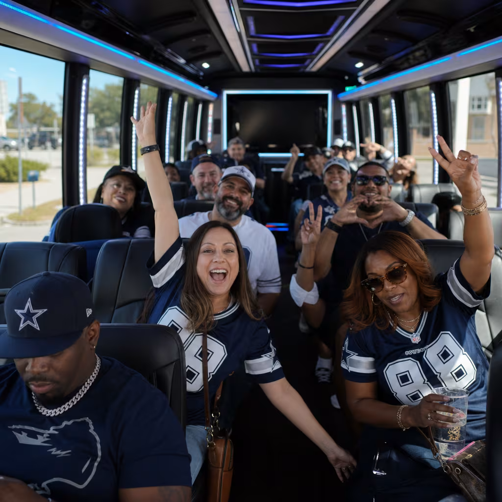Dallas Sporting Event Transportation fleet vehicle