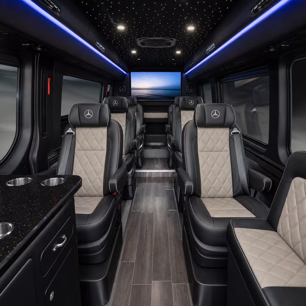 Sprinter Van Rental with Driver Interior
