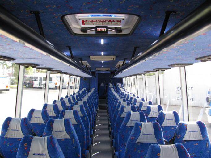 Dallas 56 Passenger Charter Bus Interior