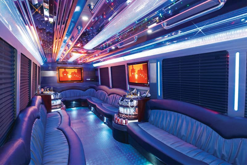 Arlington 20 Passenger Party Bus Interior